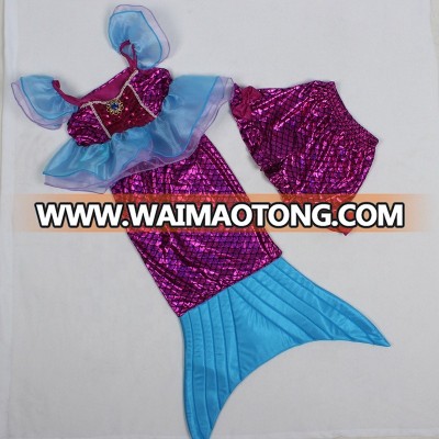 Children's Mermaid Swimsuit Three-piece Swimsuit Mermaid Tail Costume