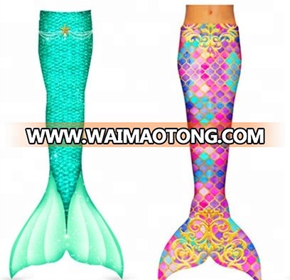 2018 New design mermaid tail for swimming with monofin mermaid tail swim monofin for kids and adults